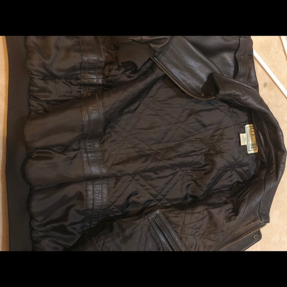 L.L. Bean Jackets & Coats Ll Bean Mens Leather Bomber Jacket Poshmark